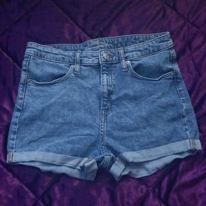 blue jean shorts